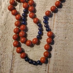 Balmain Jasper and lapis necklace